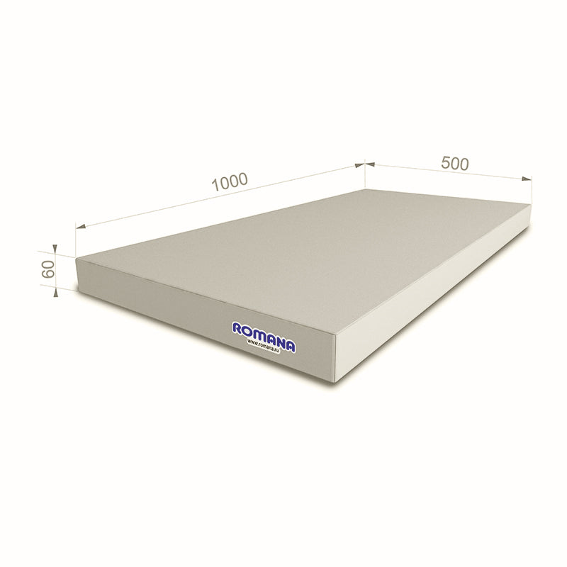 Vingrošanas matracis ROMANA 100x50x6 cm pelēks
