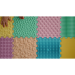 Masāžas paklājiņš Puzzle Mix Pastel 12 elementi