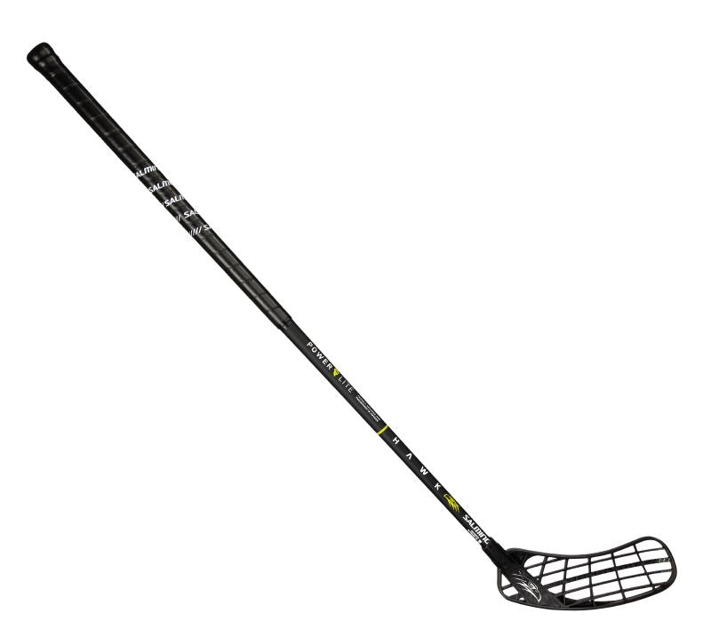 Salming Hawk Powerlite Oval KZ Jr florbola spēlētāja nūja   RIGHT (1098305-0101)