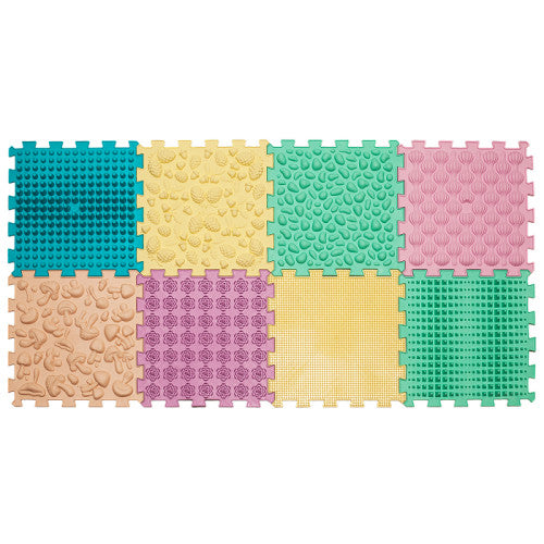 Masāžas paklājiņš Puzzle Mix Pastel 8 elementi