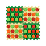 Masāžas paklājiņš Ortek Mix Puzzle 4 daļas + 4 moduļu komplekti Patterns