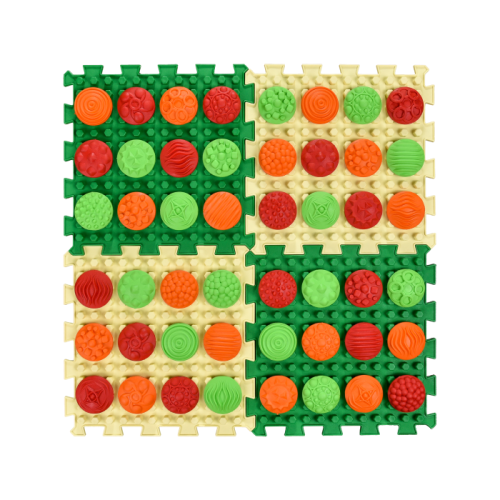 Masāžas paklājiņš Ortek Mix Puzzle 4 daļas + 4 moduļu komplekti Patterns