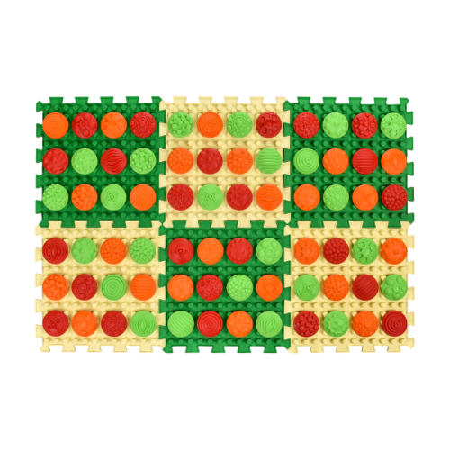 Masāžas paklājiņš Ortek Mix Puzzle 6 daļas + 6 moduļu komplekti Patterns