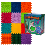 Masāžas paklājiņš Avalanche Dinosaurs Puzzle 12 elementi