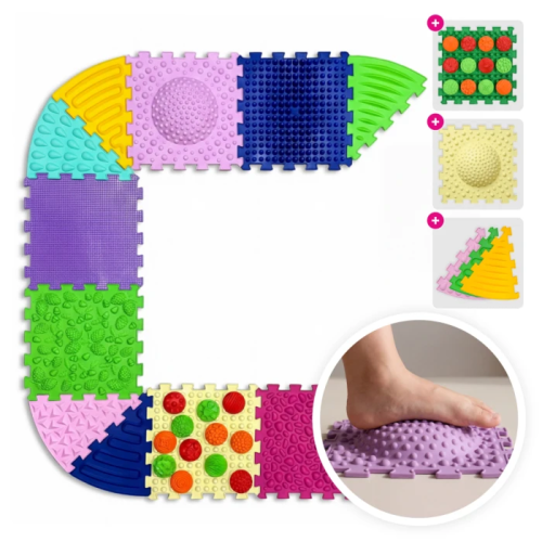 Ortek Multi Mix masāžas paklājiņš 6 daļas + 6 sektori