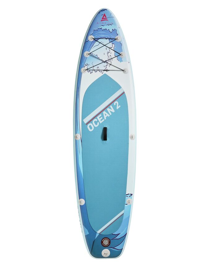 AIRFUN - Ocean 2 - piepūšamais SUP dēlis, 320 x 82 x 15 cm, tirkīza zila