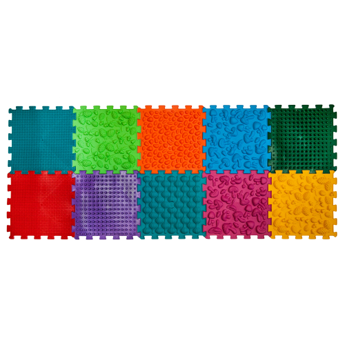 Masāžas ortopēdiskie paliktņi "Puzzle Mix" 10 moduļi
