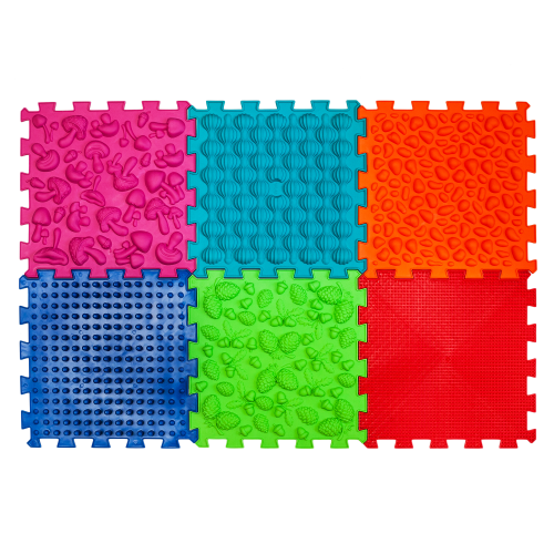Masāžas ortopēdiskie paliktņi "Puzzle Mix" 6 moduļi