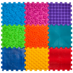 Masāžas ortopēdiskais paklājiņš Ortek "Puzzle Mix" 9 moduļi