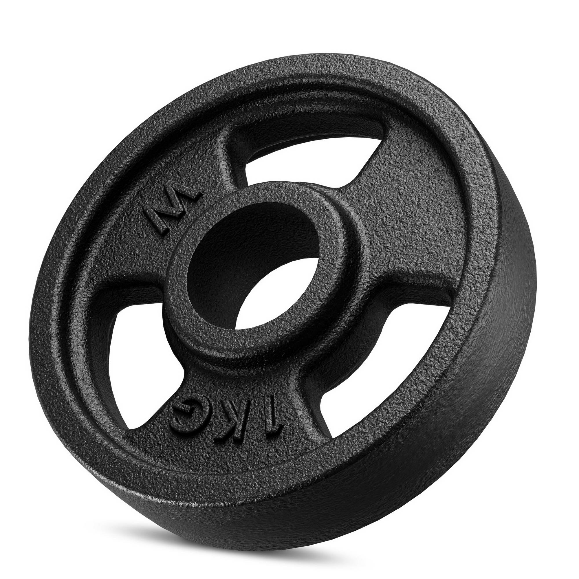 Standarta čuguna Tri Grips svara plāksne 1 kg ar ø31 mm urbumu - Marbo Sport
