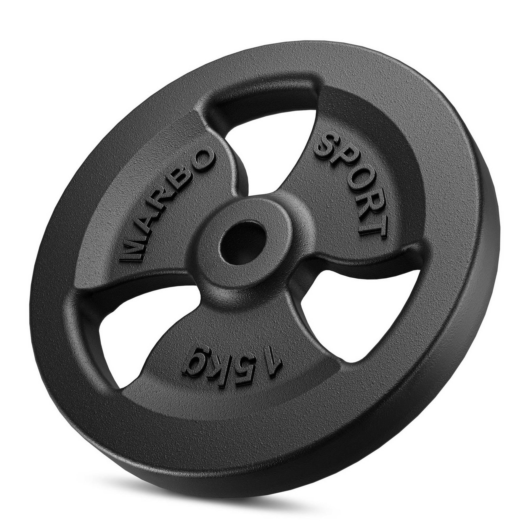 Standarta čuguna Tri Grips svara plāksne 15 kg ar ø31 mm urbumu - Marbo Sport