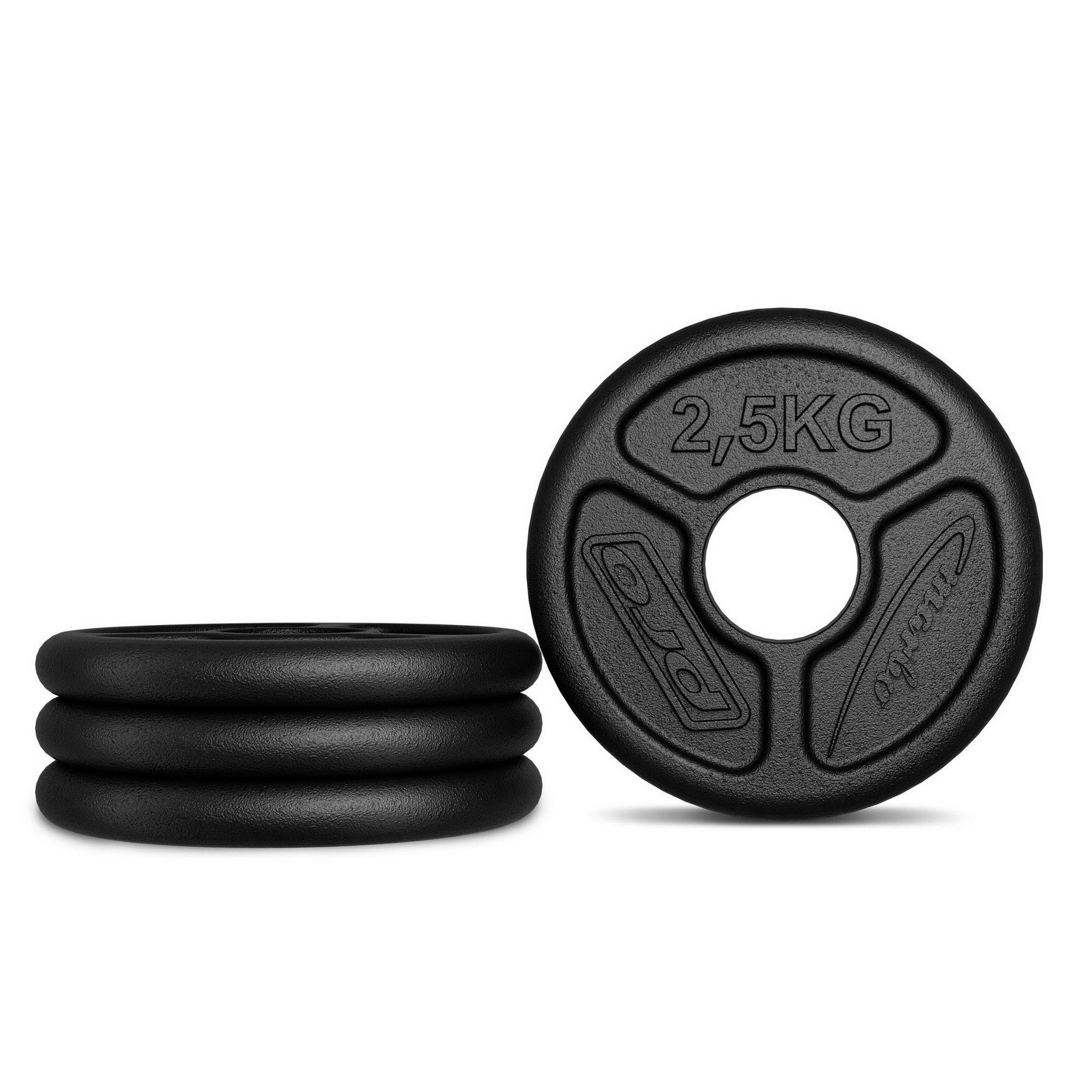 Olimpiskā svara plāksne no čuguna 2,5 kg ar ø51 mm urbumu MW-O2I5-OLI - Marbo Sport