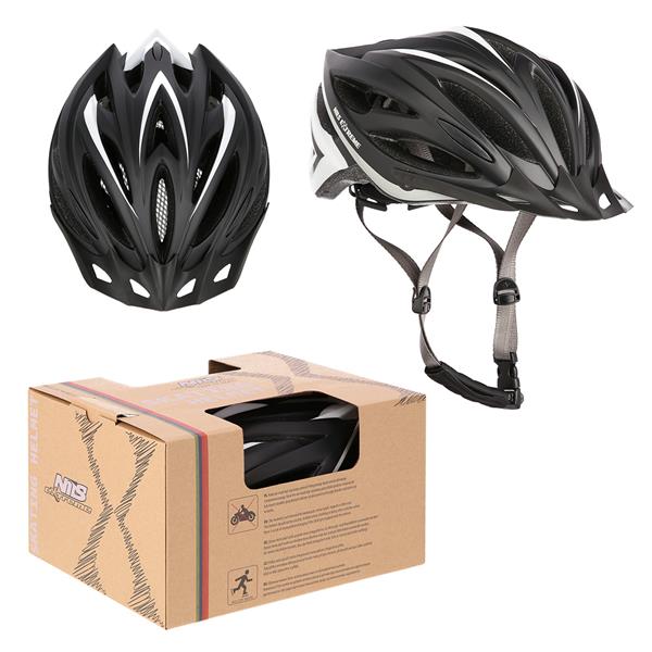 Aizsargķivere MTW202 BLACK-WHITE SIZE M (53-58CM)  HELMET NILS EXTREME