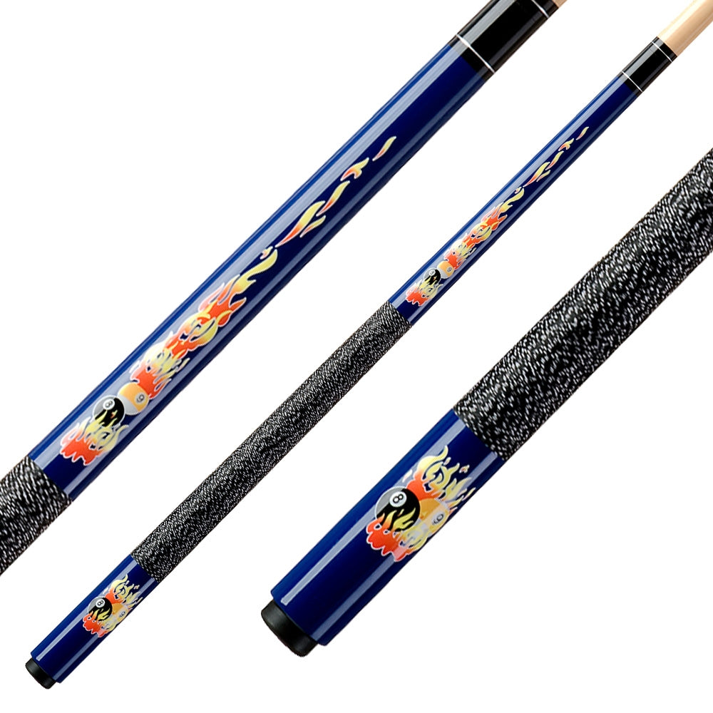 Biljarda kija Classic Flames divdaļīga 122 cm