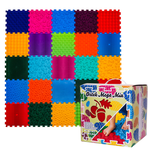 Masāžas ortopēdiskais paklājiņš Ortek "Puzzle Mega Mix" 25 moduļi