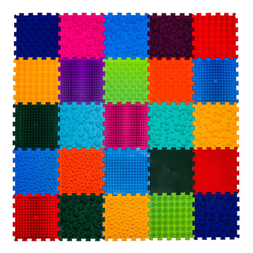 Masāžas ortopēdiskais paklājiņš Ortek "Puzzle Mega Mix" 25 moduļi