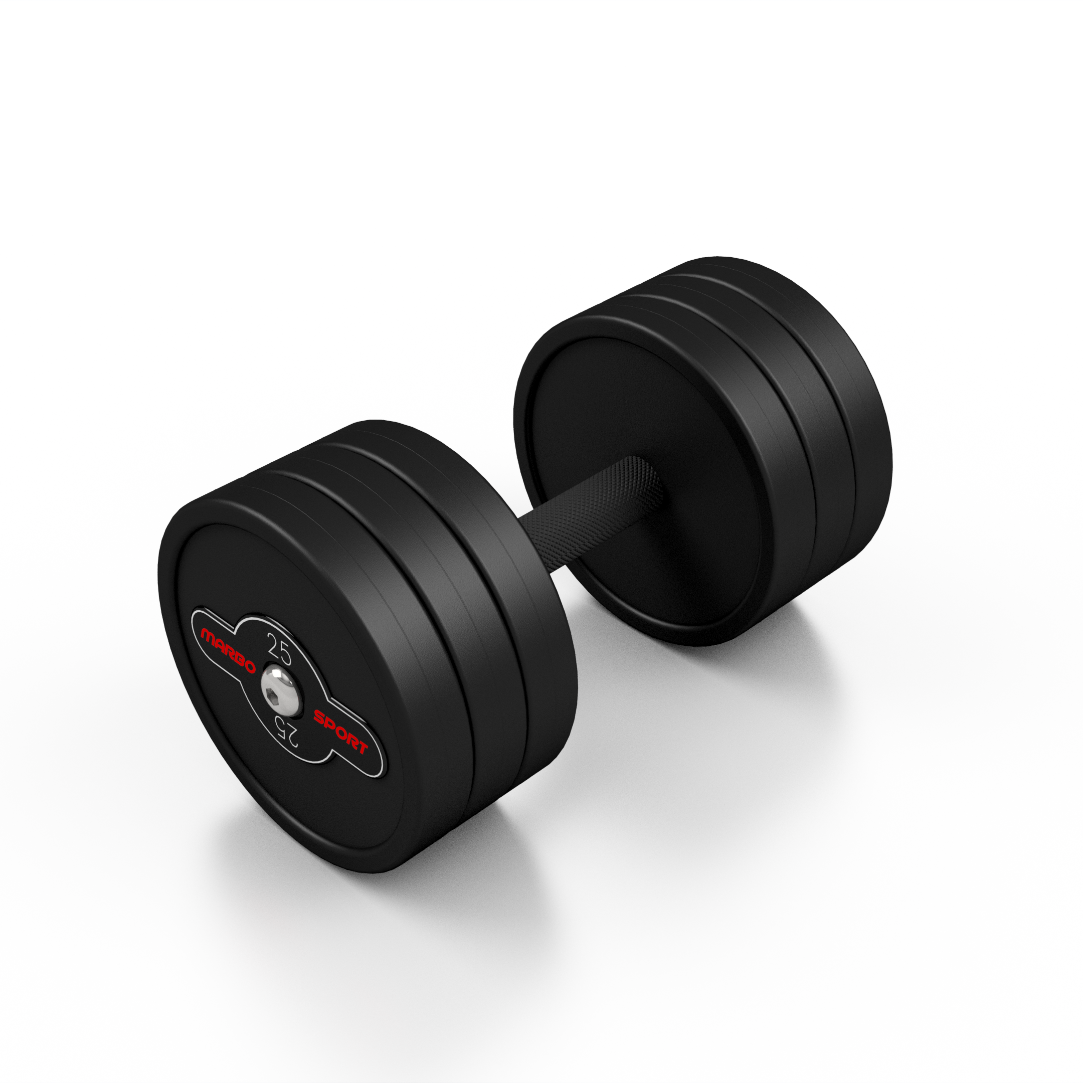 Gumijota hantele 1 gab. 25 kg black - Marbo Sport