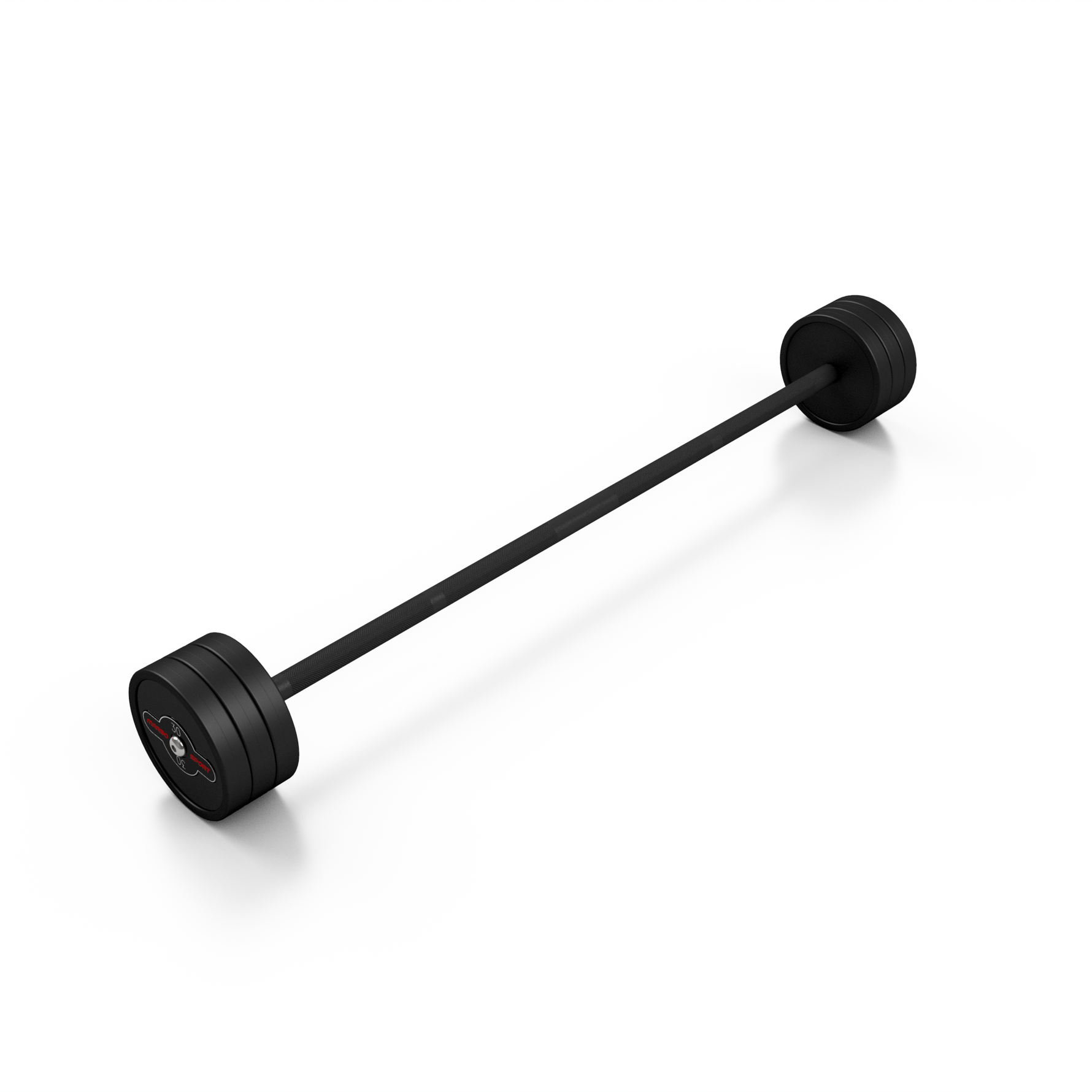 Gumijots svara stienis ar fiksētu svaru 1 gab. 30 kg - Marbo Sport
