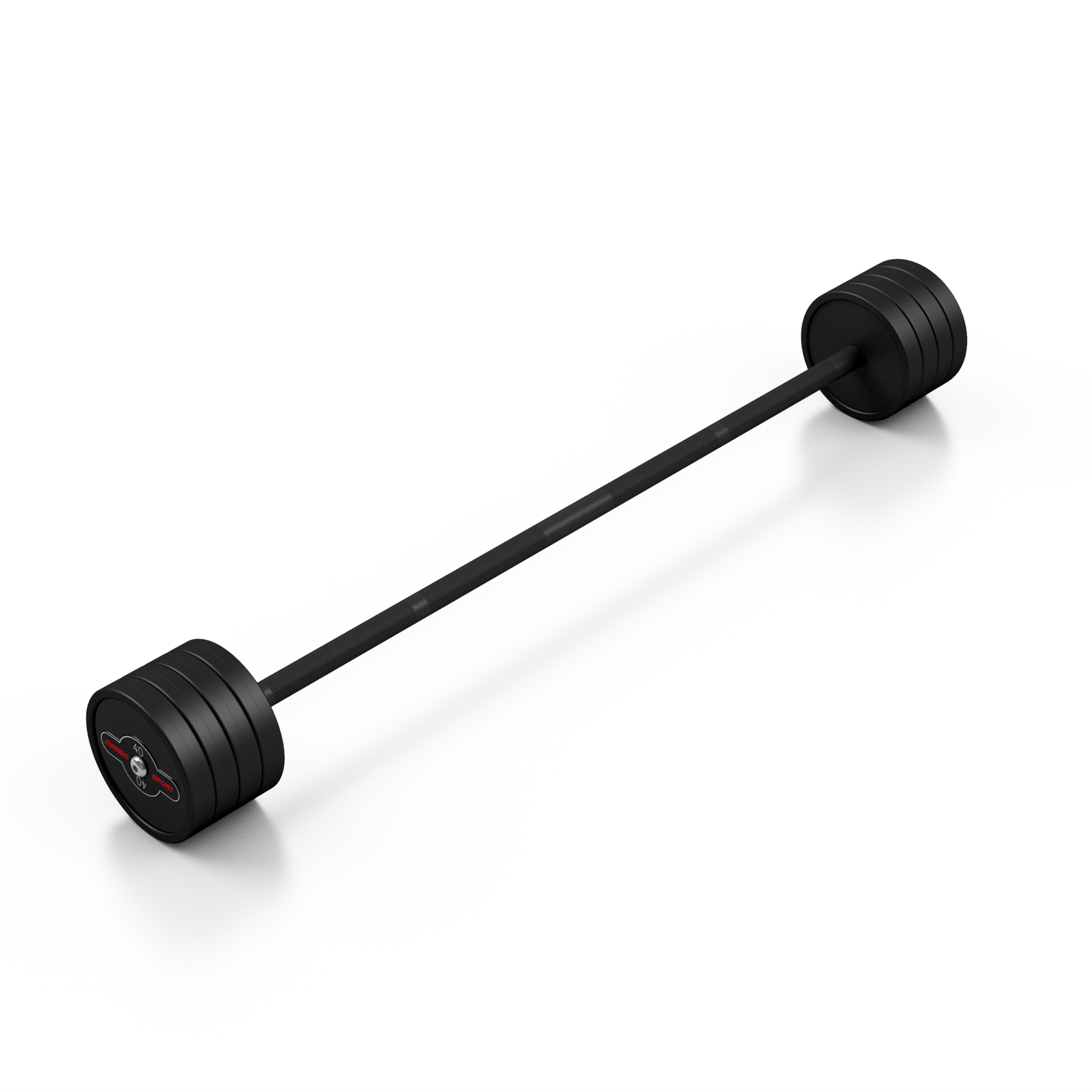 Gumijots svara stienis ar fiksētu svaru 1 gab. 40 kg - Marbo Sport