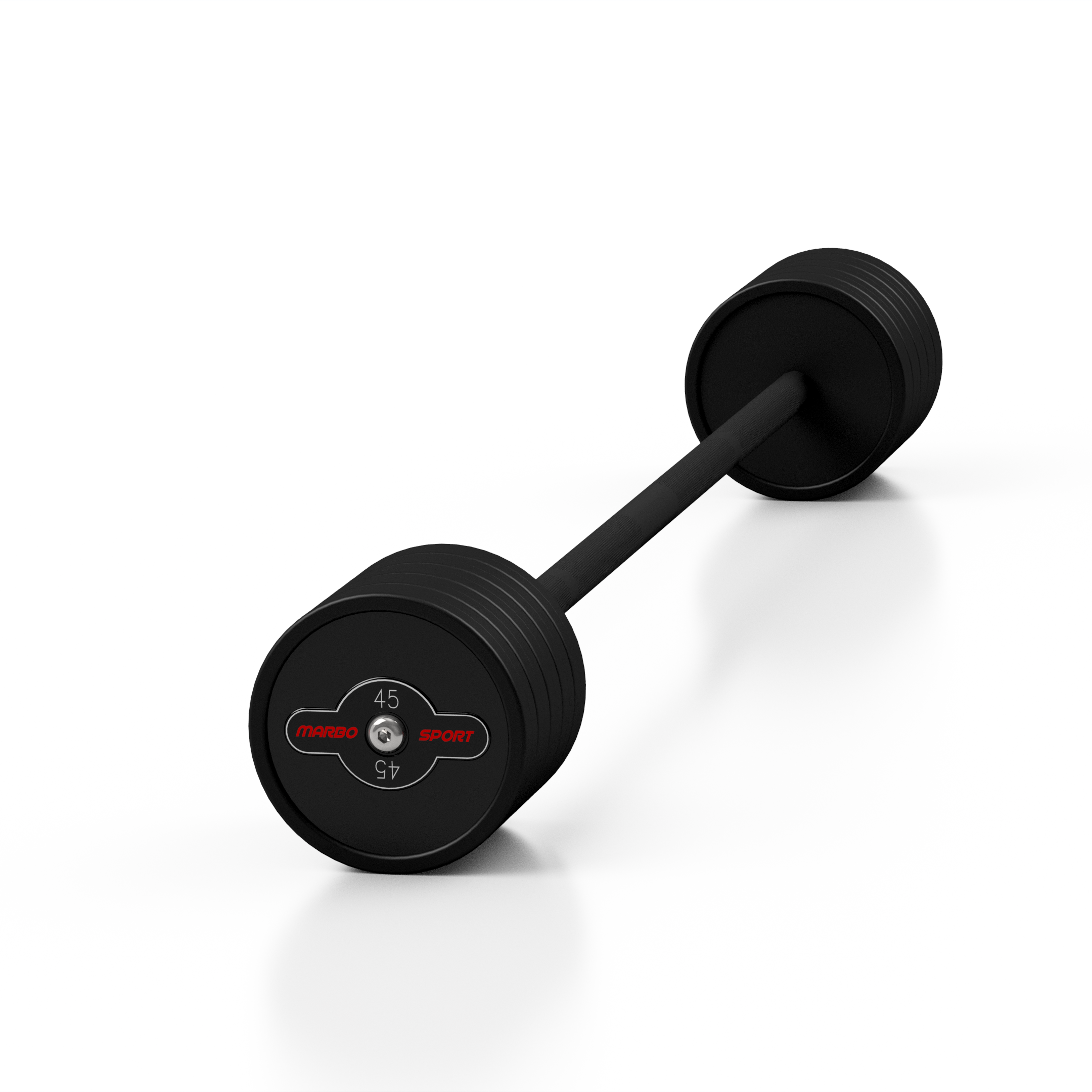 Gumijots svara stienis ar fiksētu svaru 1 gab. 45 kg - Marbo Sport