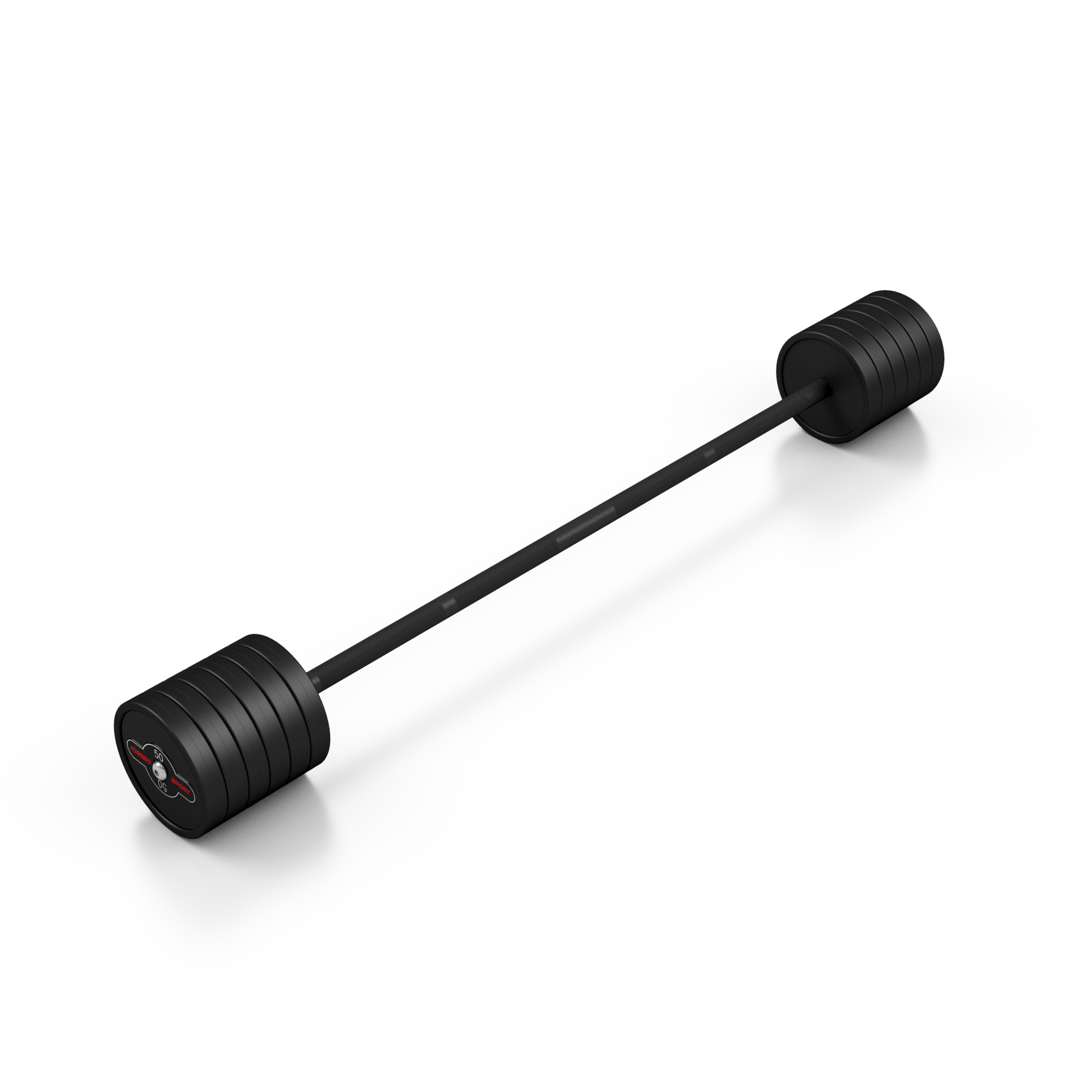 Gumijots svara stienis ar fiksētu svaru 1 gab. 50 kg - Marbo Sport