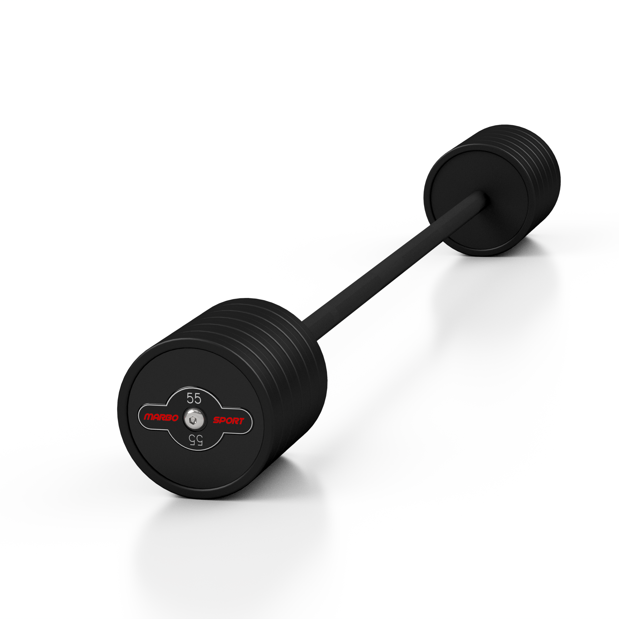 Gumijots svara stienis ar fiksētu svaru 1 gab. 55 kg - Marbo Sport