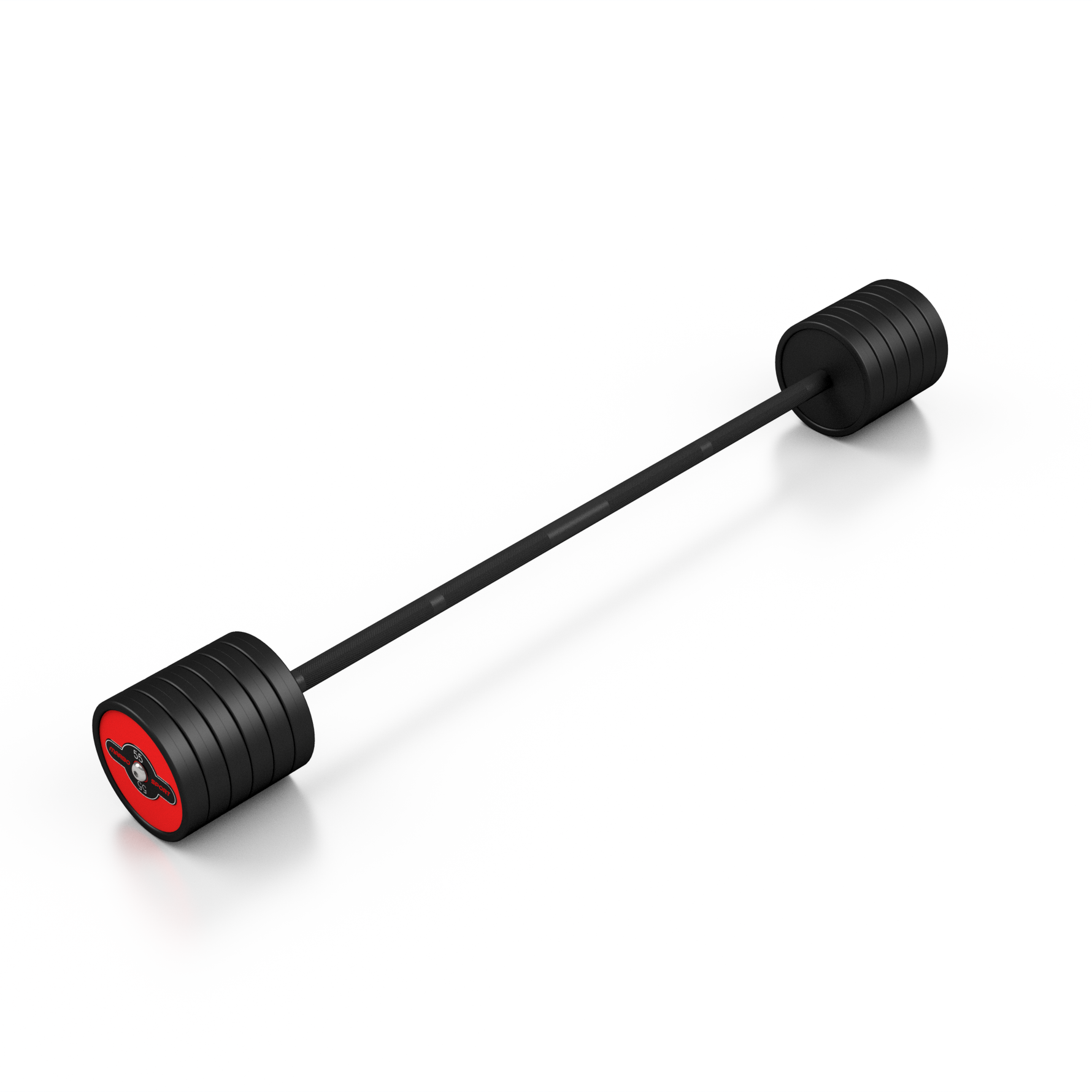 Gumijots svara stienis ar fiksētu svaru 1 gab. 55 kg - Marbo Sport