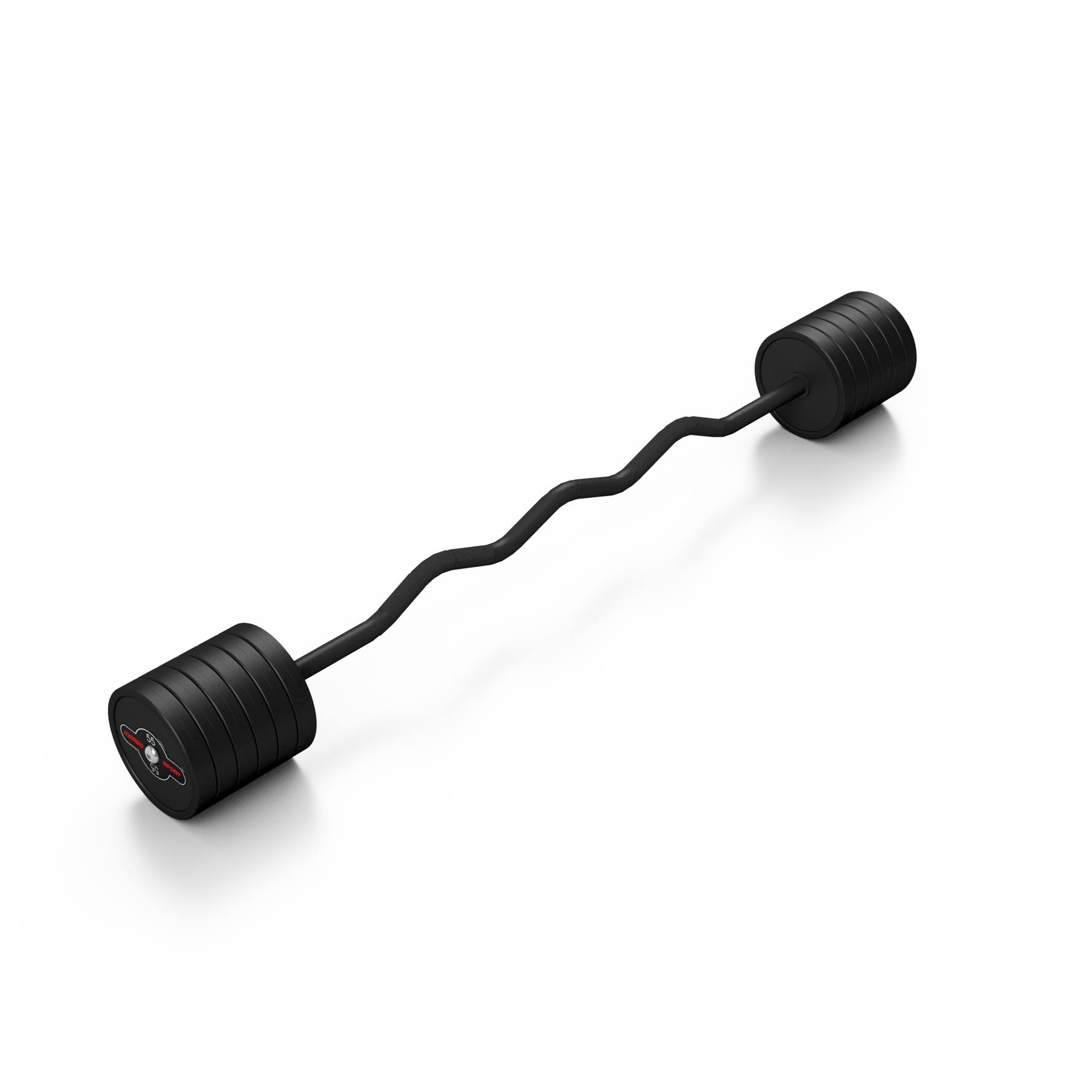 Liektais stienis ar fiksēto svaru 1 gab. Barbell 55 kg - Marbo Sport