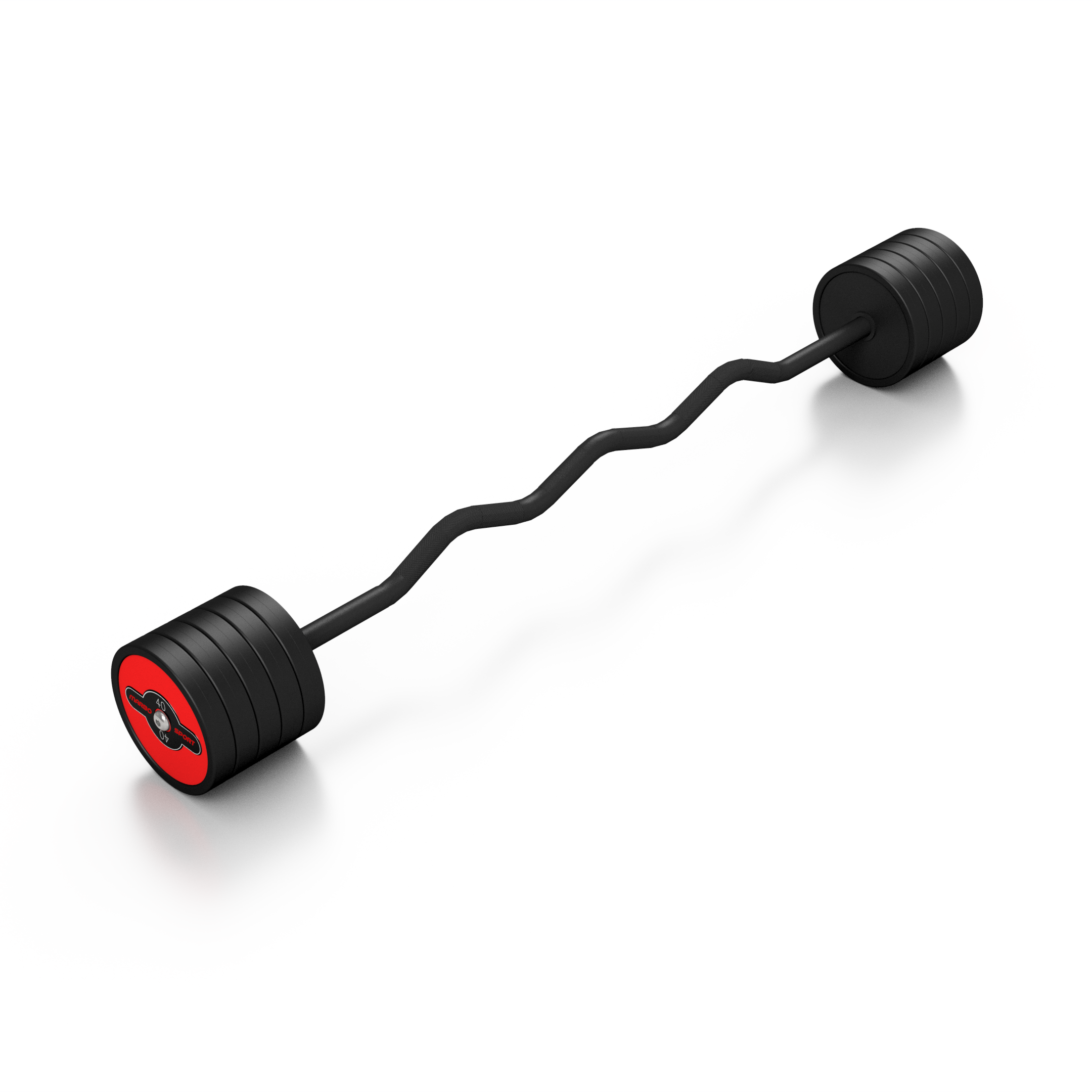 Liektais stienis ar fiksēto svaru 1 gab. Barbell 40 kg - Marbo Sport