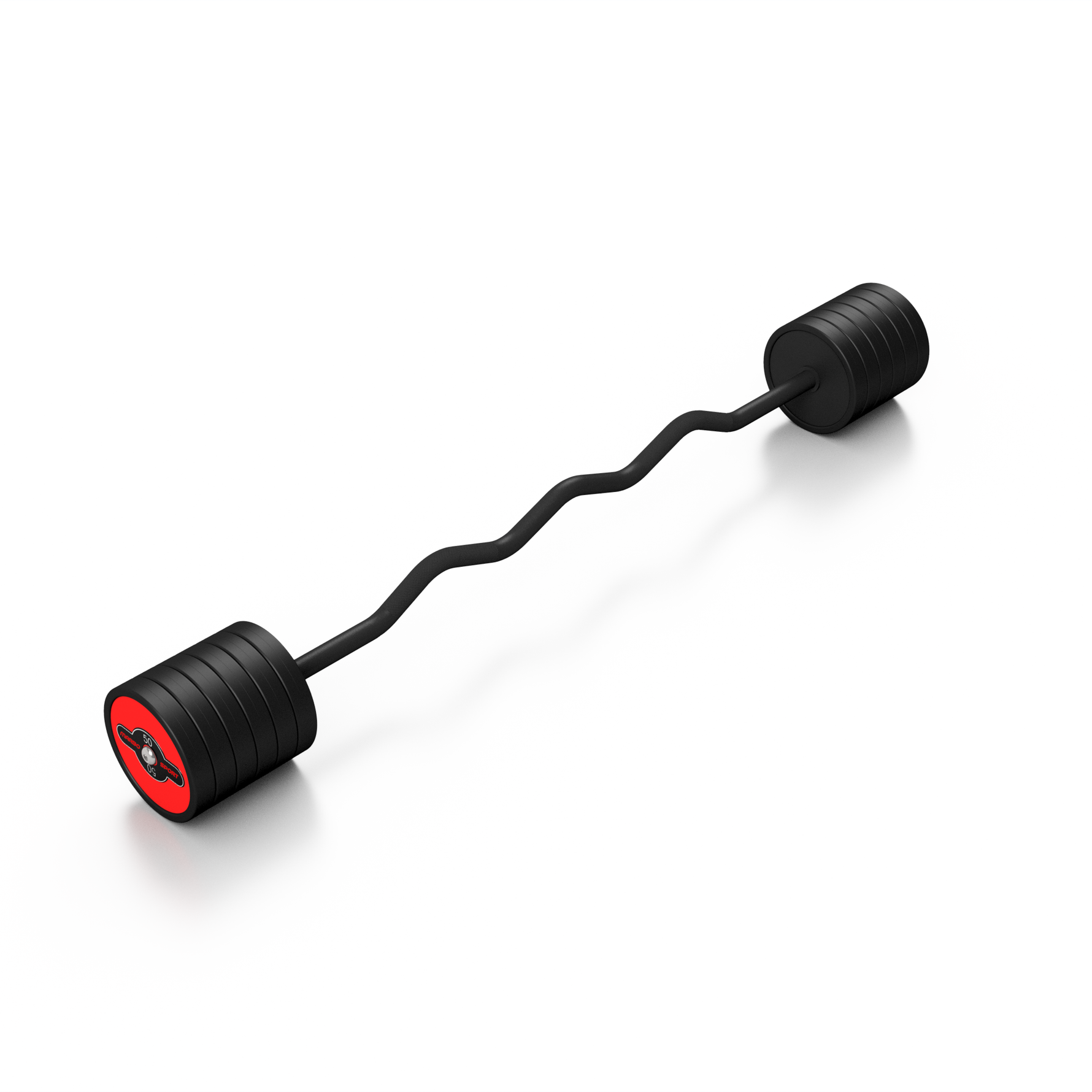 Liektais stienis ar fiksēto svaru 1 gab. Barbell 50 kg - Marbo Sport