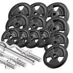 Pastiprinātu rokturu un gumijotu svaru komplekts 83 kg - Marbo Sport