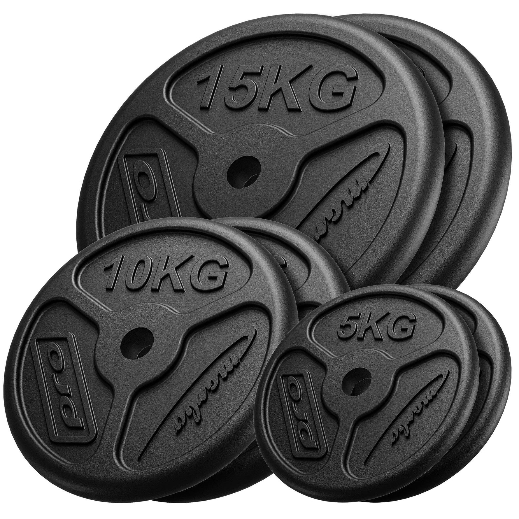 Čuguna svaru disku plāns komplekts 60 kg / 2 x 15 kg + 2 x 10 kg + 2 x 5 kg - Marbo Sport