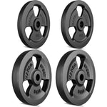 30mm svara diski Tri-Grip weight plates made of cast iron set 30 kg / 2 x 10 kg + 2 x 5 kg - Marbo Sport
