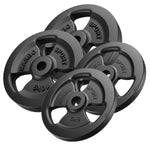 30mm svara diski Tri-Grip weight plates made of cast iron set 30 kg / 2 x 10 kg + 2 x 5 kg - Marbo Sport