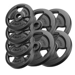 30mm svara diski Tri-Grip weight plates made of cast iron set 30 kg / 4 x 5 kg + 4 x 2.5 kg - Marbo Sport
