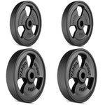 30mm svara diski Tri-Grip rubberized cast iron weight plates set 30 kg / 2 x 10 kg + 2 x 5 kg - Marbo Sport