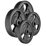 30mm svara diski Tri-Grip rubberized cast iron weight plates set 30 kg / 2 x 10 kg + 2 x 5 kg - Marbo Sport