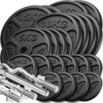 Pastiprinātu stieņu un plāno svaru komplekts 173 kg - Marbo Sport