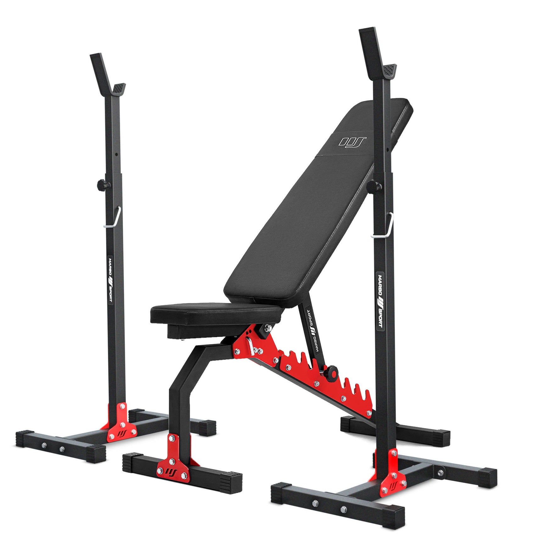 Komplekts MH7 | Regulējams sols MH-L114 + Regulējami vingrošanas statīvi MH-S201 - Marbo Sport
