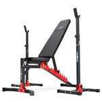 Komplekts MH19 | Regulējams sols ar adapteri MH-L115 + Regulējami vingrošanas statīvi MH-S201 - Marbo Sport