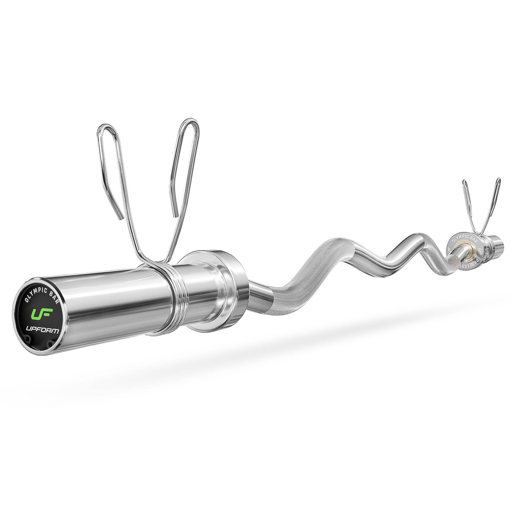 Svara stienis Olympic Curl Bar 120 cm UF-G120ML-OLI-CH - UpForm