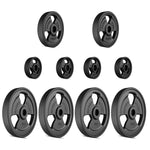 Tri-Grip gumijotu čuguna svaru disku komplekts 29 kg / 4 x 5 kg + 2 x 2,5 kg + 4 x 1 kg - Marbo Sport