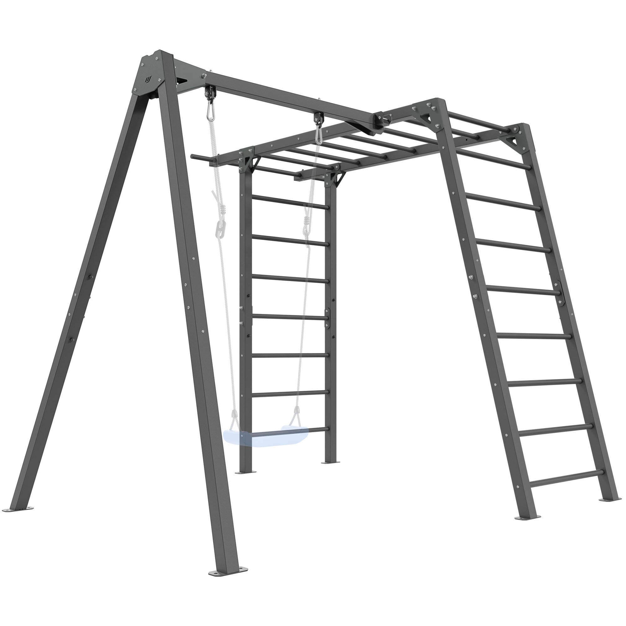 PREMIUM vingrošanas kāpnes - MO-016 + PREMIUM vienas šūpoles (rāmis) - MO-017 - Marbo Sport