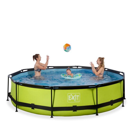 EXIT baseins ø360x76cm ar filtra sūkni – zaļa