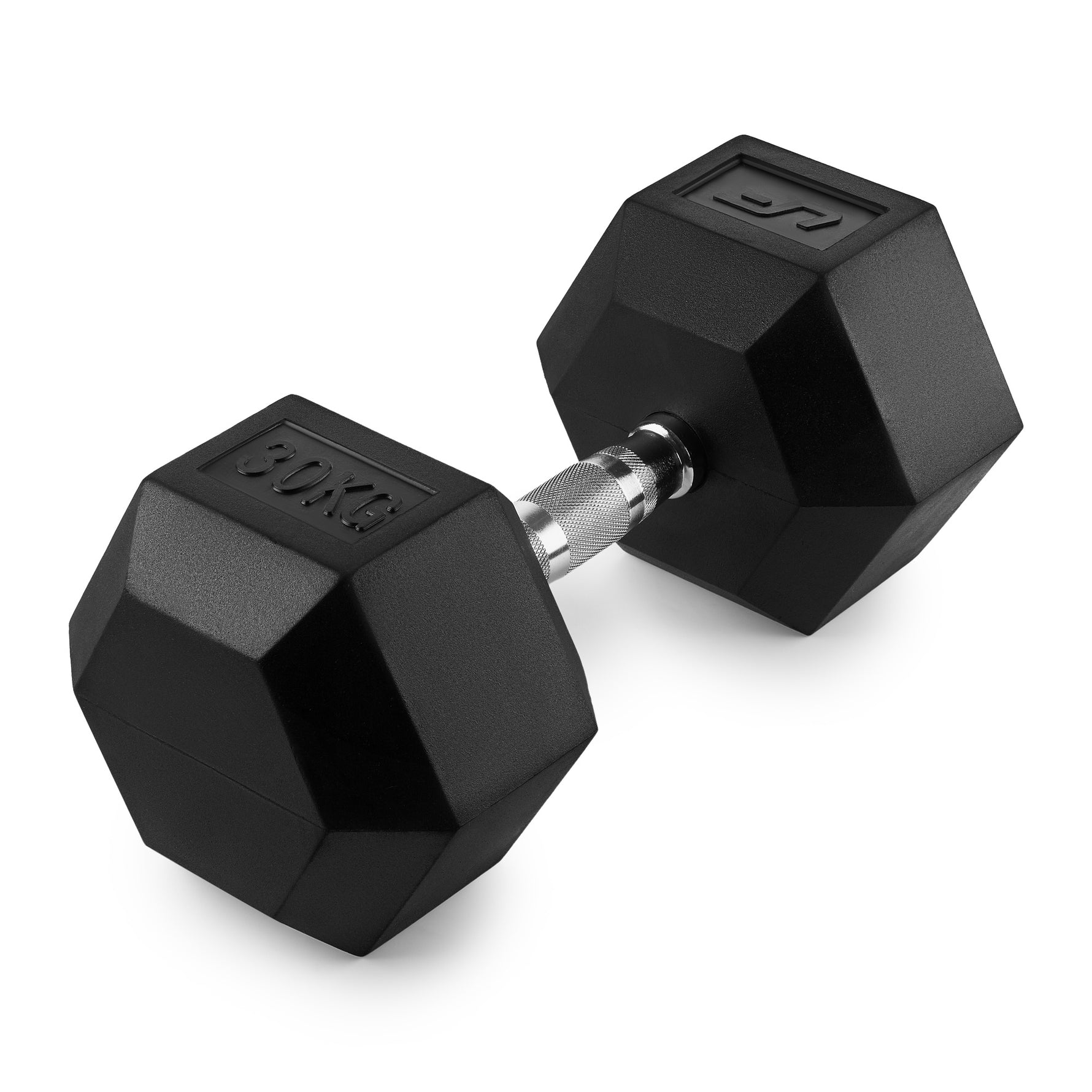 Gumijas pārklājuma HEX čuguna hantele 30 kg - UpForm
