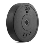 Gumijots olimpiskais svaru disks (bumper) UpForm, 20 kg, Ø 45 cm, atvērums 51 mm
