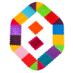 Masāžas paklājiņš Ortek Puzzle 14 elementi + 8 trīsstūri
