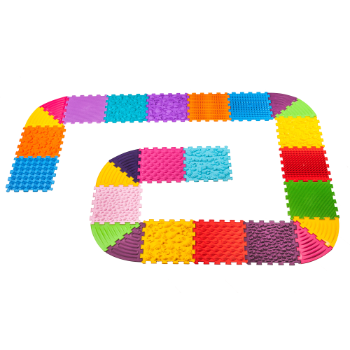Masāžas paklājiņš Ortek Puzzle 16 elementi + 10 trīsstūri