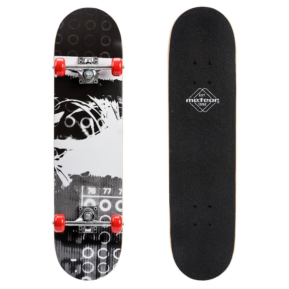 Skrituļdēlis METEOR WOODEN grey/black