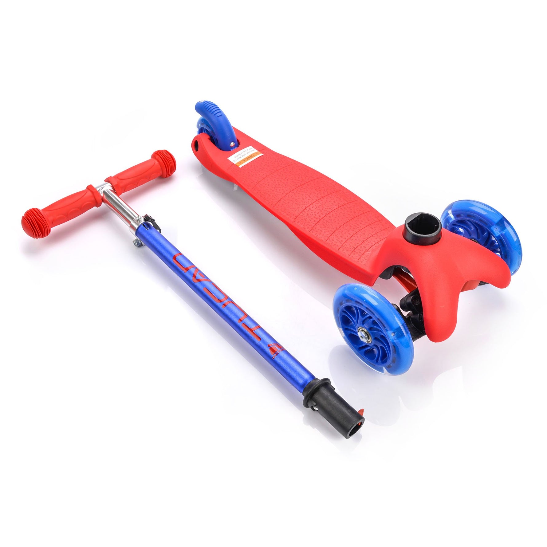 Skrejritenis ar riteņiem Led Meteor red-blue 22558